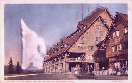 original porte cochere at the old faithful inn