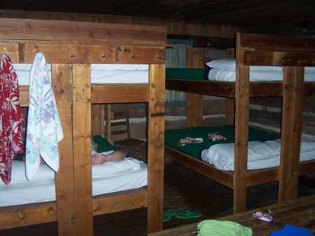 bunks in one of the charit creek cabins