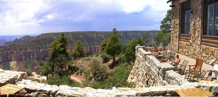 current image of grand canyon  lodge at the north rim